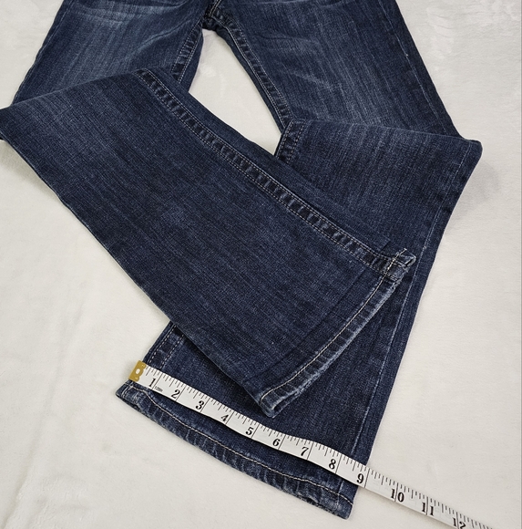 Miss Me Boot Embellished Black Rose Lace & Rhinestone Detail Edgy Jeans - Picture 9 of 16